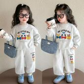 女童春季 子两件套 春秋卫衣裤 运动套装 洋气儿童时髦休闲运动套装