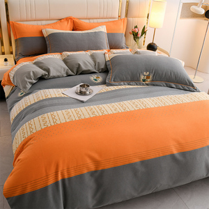 高端加厚全棉磨毛四件套新款纯棉床单被套四季床上用品宿舍三件套