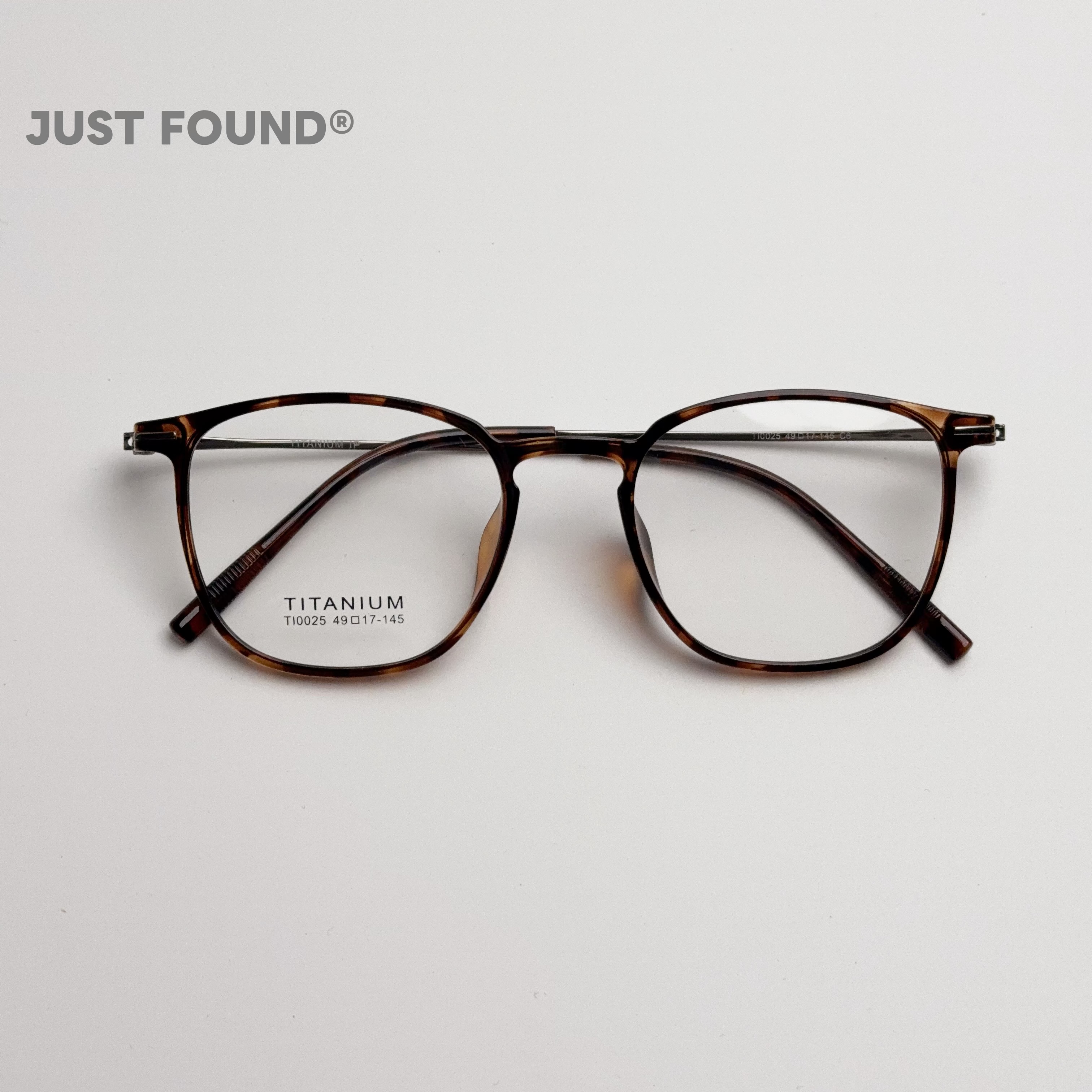 JUSTFOUND钛架细边圆框眼镜
