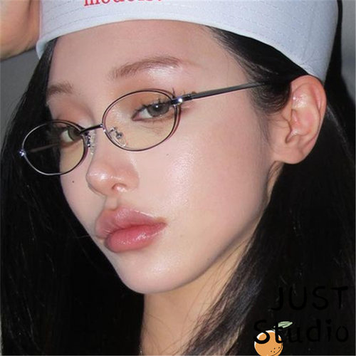 温柔女人味眼镜金丝椭圆框近视