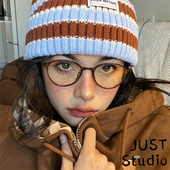 韩版 学生近视眼镜男女素颜防蓝光 超轻TR90咖色小脸眼镜框网红同款