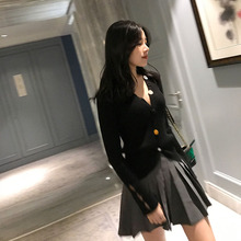 薄款 外套女短款 长袖 针织外搭开衫 春秋女装 上衣v领 2019新款 夏薄款