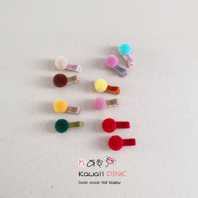 KawaiiPINK迷你毛球发夹宝宝刘海夹全包儿童边夹可爱碎发夹子,童装/婴儿装/亲子装,发饰,淘宝优惠券,粉丝福利购,淘宝优惠卷