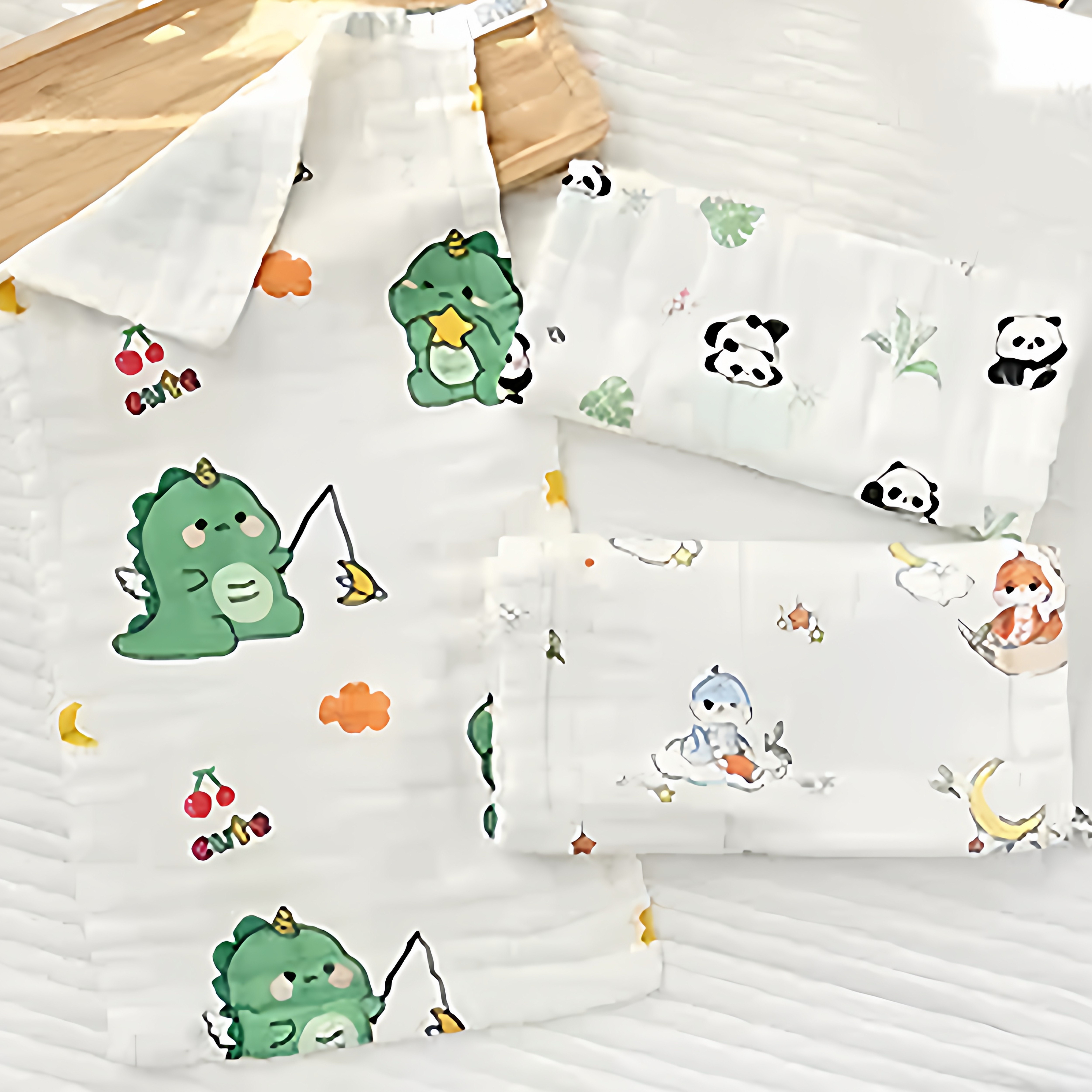 六层纯棉纱布童巾儿童擦脸巾婴儿宝宝印花毛巾洗澡巾纱布洗脸毛巾