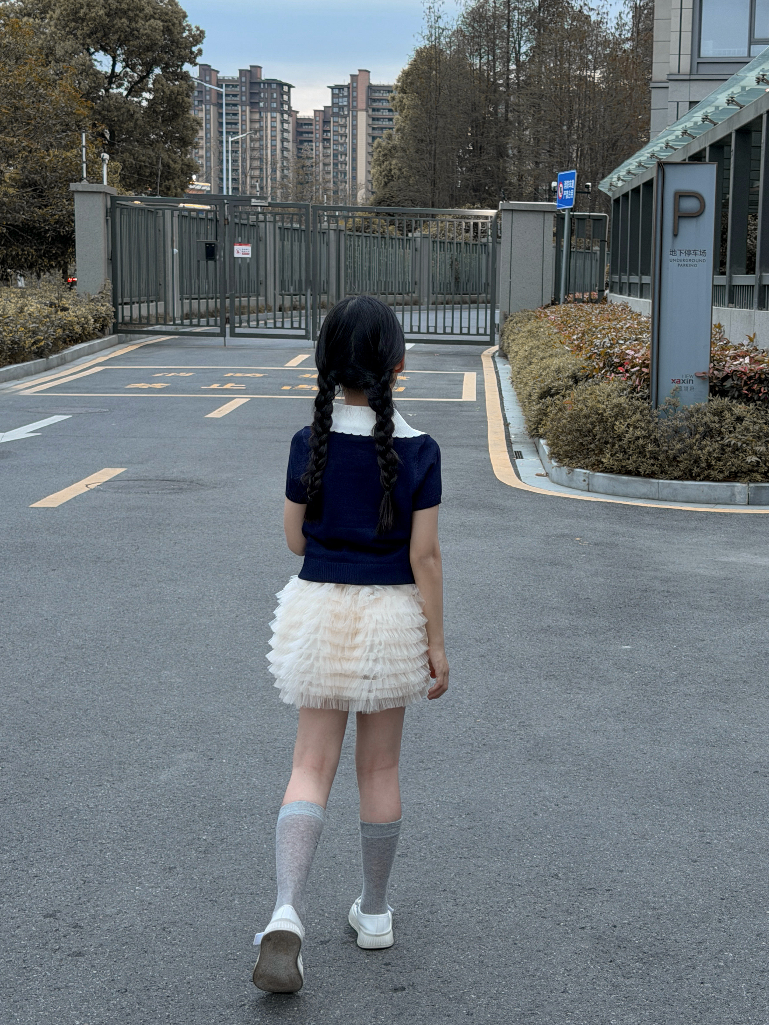 吉小可夏季女童韩系小众芭蕾风白色蛋糕裙网纱半身裙女蓬蓬裙短裙