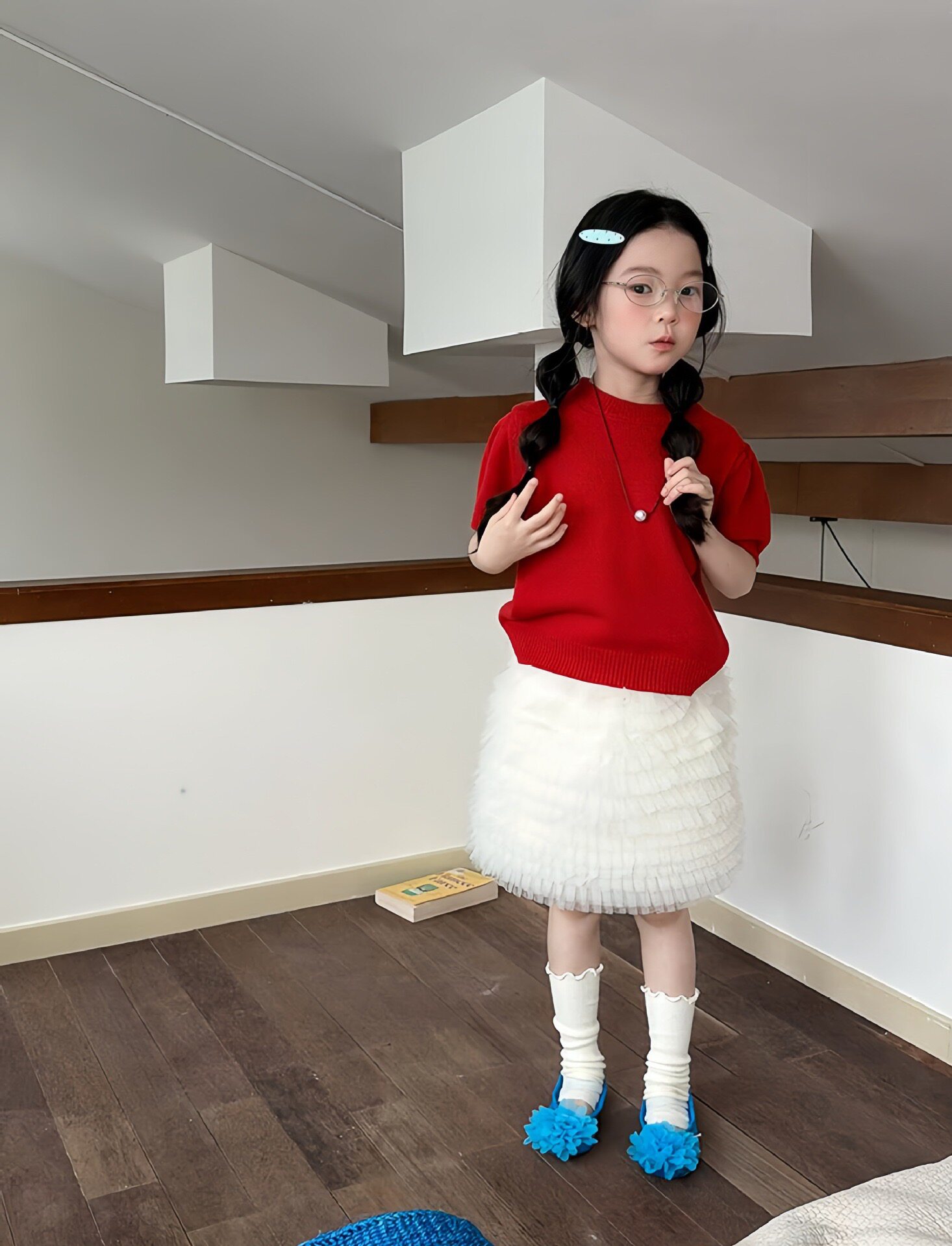 吉小可2026春夏新款女童半身裙儿童洋气时髦气质网纱蛋糕裙