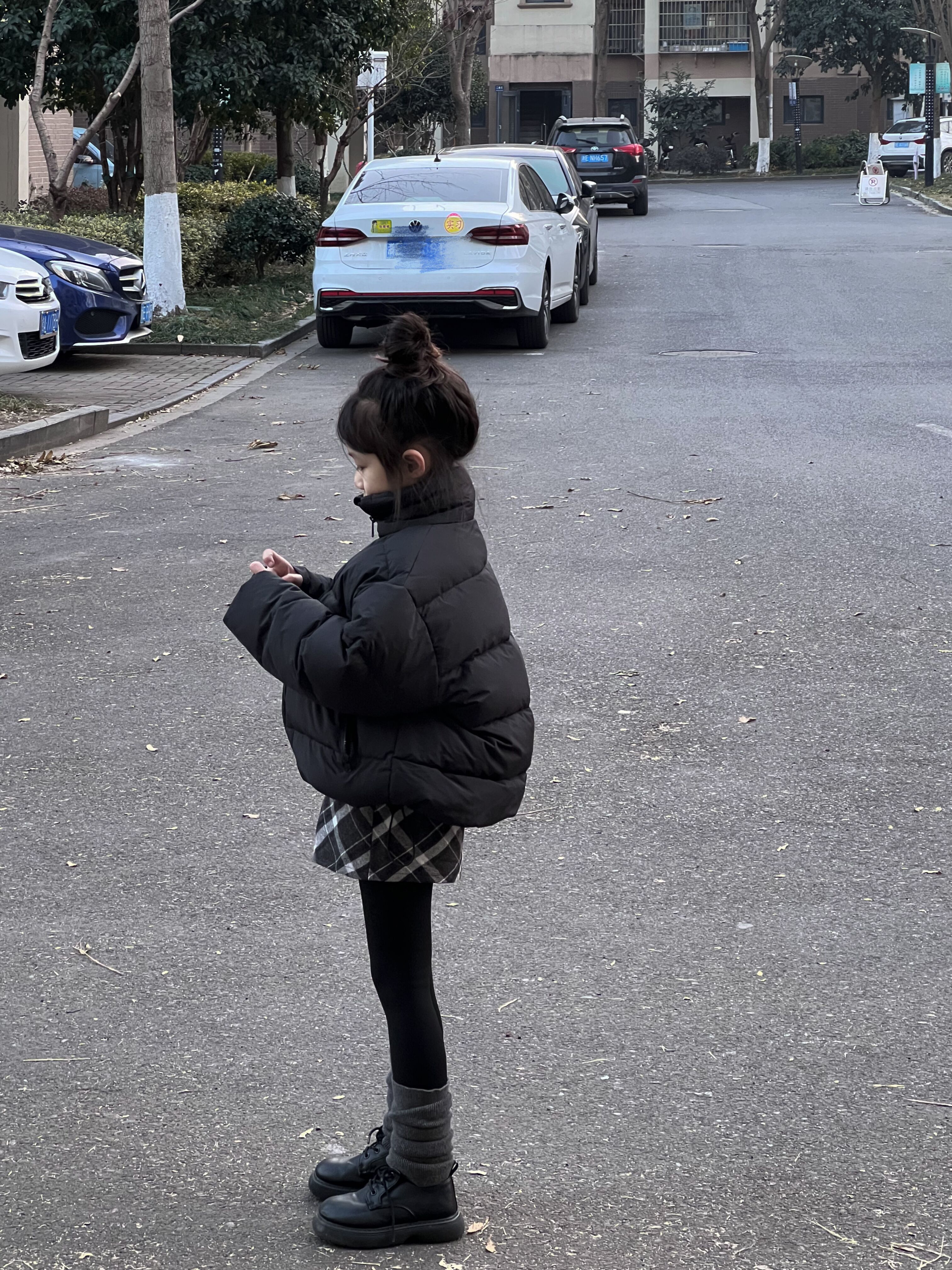 吉小可加厚女童面包服