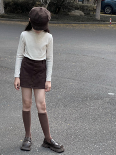 吉小可2025秋冬款儿童打底衫女童保暖T恤女宝宝修身中领上衣