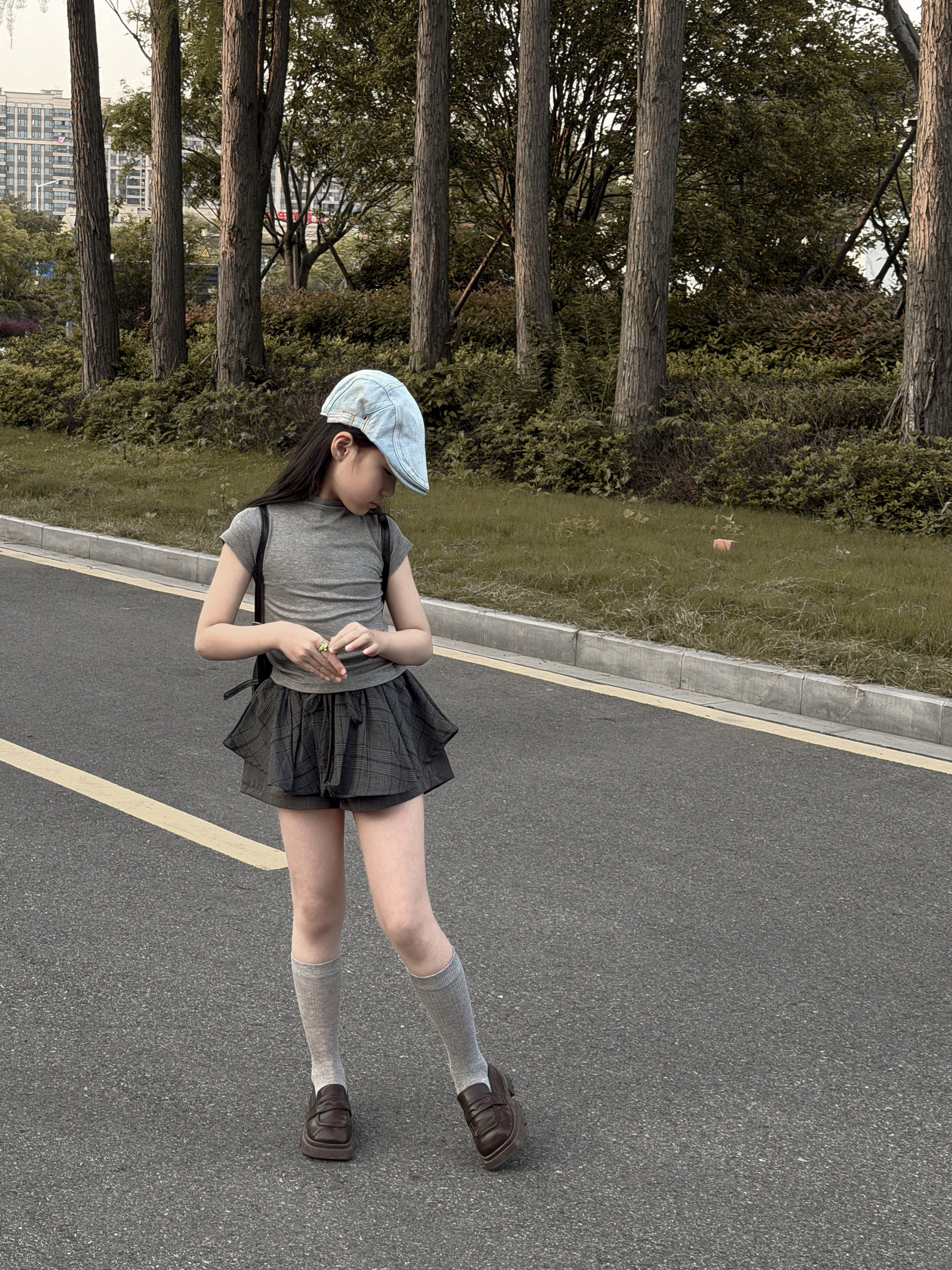 吉小可女童套装2026夏装新款短袖半身裙儿童两件套洋气女孩