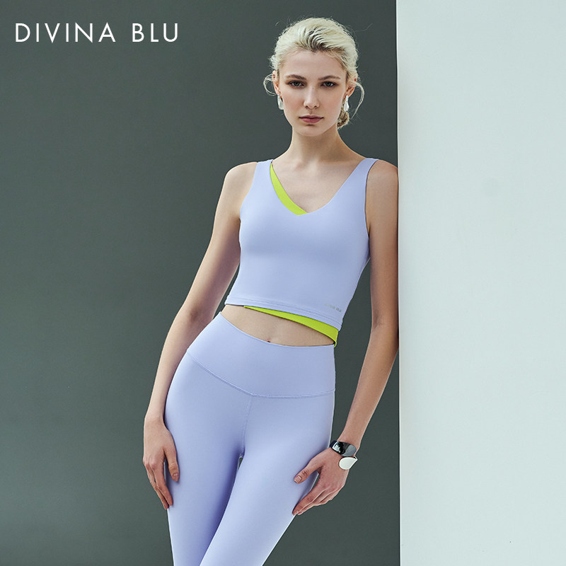 DIVINA BLU悉尼系列 迪唯纳气质背心68春夏新款健身瑜伽上衣背心