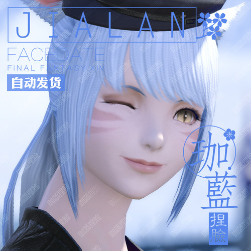 【珈蓝】最终幻想14 ff14捏脸数据脸型 猫魅族猫女猫娘 异瞳 天空 - 封面
