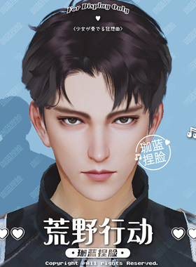【珈蓝】 荒野行动捏脸 帅男脸型数据 手机/PC通用 新品原创 炎殇