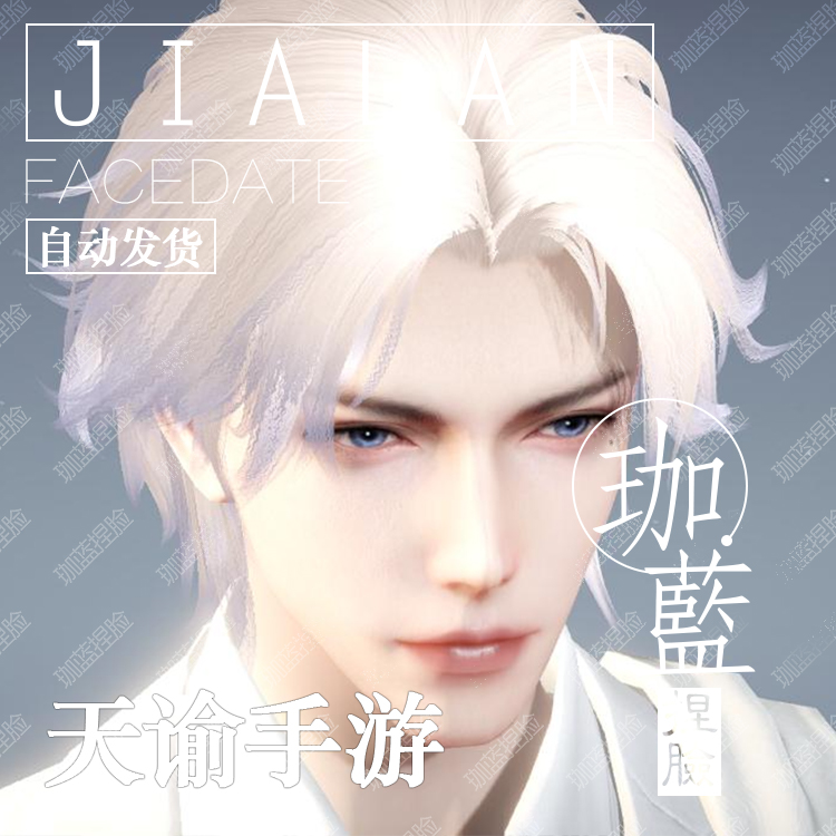 【珈蓝】天谕手游捏脸 成男脸型数据 全服通用 人族专用 应图