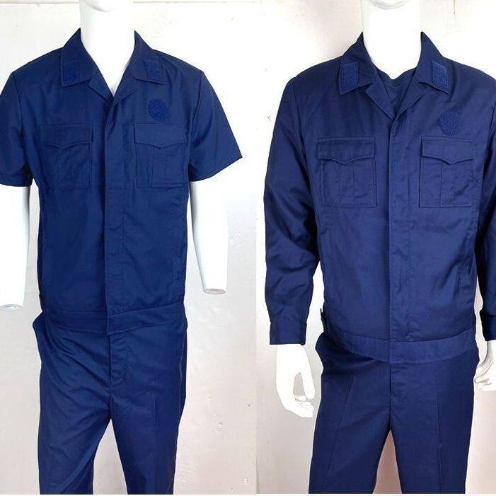 新款备勤服夹克套装冬季蓝色春秋款长袖耐磨男夏季短袖工作服