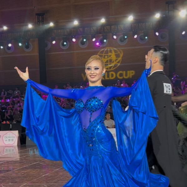 NCDance NCDance摩登舞裙新款连衣裙华尔兹舞裙交际舞裙花裙