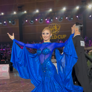 NCDance NCDance摩登舞裙新款连衣裙华尔兹舞裙交际舞裙花裙