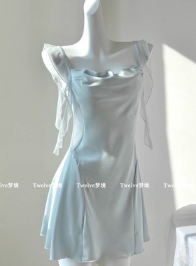 【Twelve】bc恋人~法式荡领性感睡裙纯欲缎面露背睡衣甜美家居服