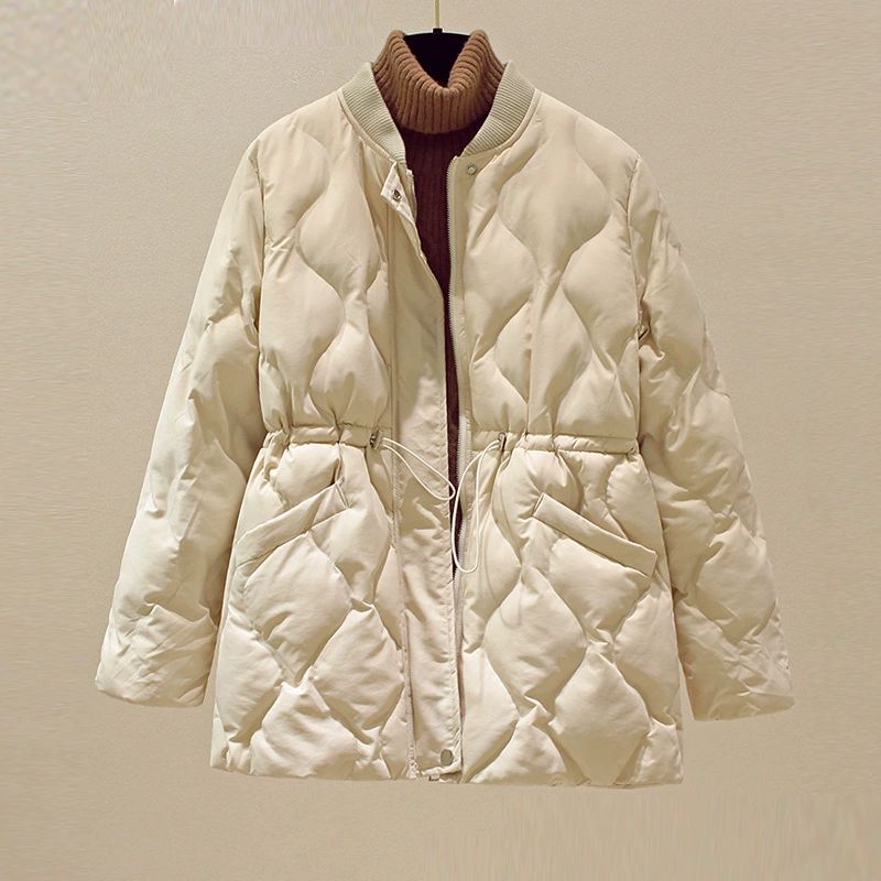 鑫欣阿玛施艾正商场同款女装2025秋冬新款收腰中长款棉衣棉服外套