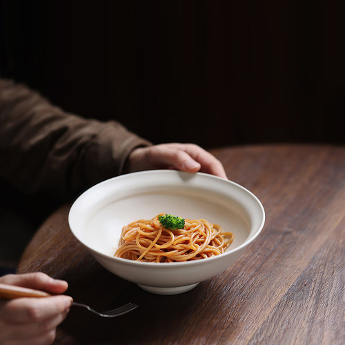 日式陶瓷手工大碗家用沙拉小饭碗