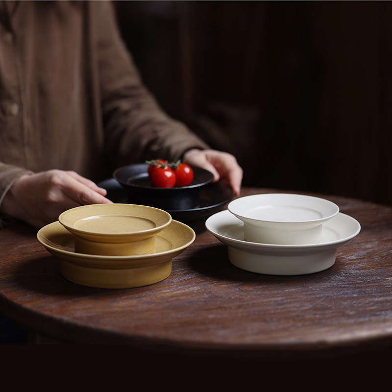蛋糕托盘咖啡馆甜品台茶点盘茶道点心盘日式料理盘茶食盘摆台餐具