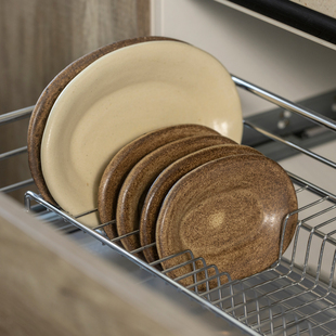 南昔阿沐面包盘粗陶浅盘复古早餐盘日式 手作餐具平盘器皿椭圆盘子