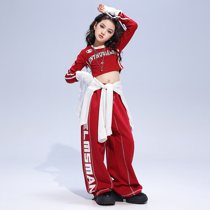 女童jazz爵士舞练功服潮酷舞蹈服