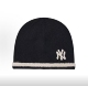 MLB 情侣款 条纹针织纽约洋基队绒线帽 男女同款