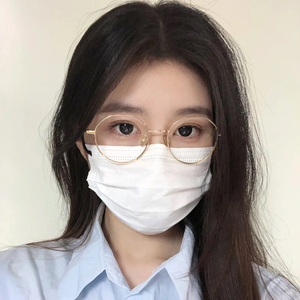 近视眼镜女可配度数金丝女学生超轻配镜素颜大脸显瘦防蓝光加散光