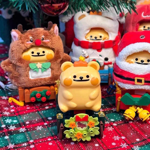 【确认款】正品TOPTOY小熊虫冬日列车积木盲盒潮玩挂件圣诞礼物女