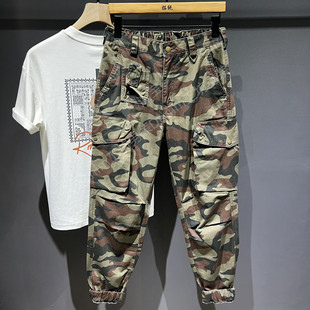 裤 风长裤 男多口袋束脚休闲裤 潮牌工装 子 美式 2026阿美咔叽迷彩工装