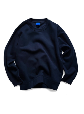 WINDERFLIES 25AW/简约休闲百搭一体绒圆领厚卫衣男长袖保暖上衣