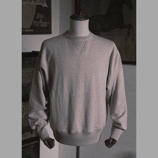 Lightning 复古V领补强重磅花灰卫衣 Club埃及棉美式