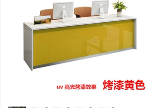 店铺收银台简约前台桌房地产中介前台桌吧台柜台公司前台接待台u.