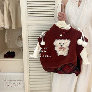 氛围针织毛衣斗篷半身裙两件套 圣诞新款 咸柠七秋冬季 新年套装