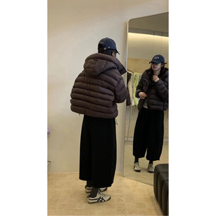 【年底放假清仓】韩系连帽羽绒服抽绳外套（衣长56左右），bu退