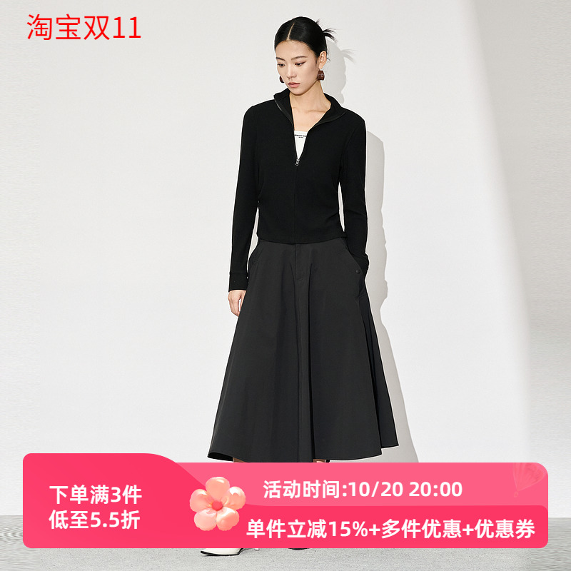 XG/雪歌2025年冬季新款修身显瘦百搭针织长袖开衫女XL401607B890