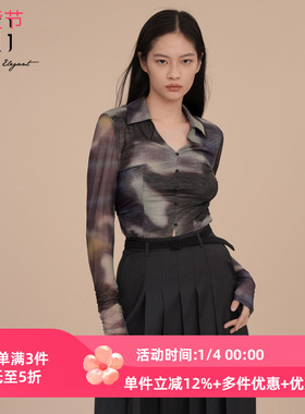 XG/雪歌2025春季新款百搭显瘦直筒印花T恤女短袖上衣XK121016B596