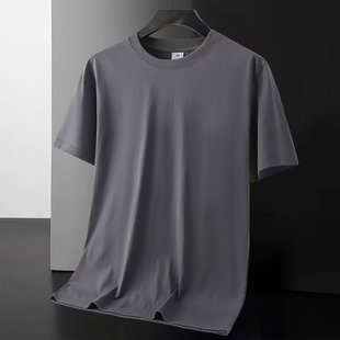 夏日男生短袖t恤冰丝速干大码男装薄款阳光干净男生穿搭百搭上衣