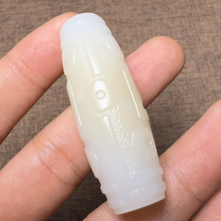 和田玉新疆且末料细腻油润糖羊脂白玉勒子吊坠挂件