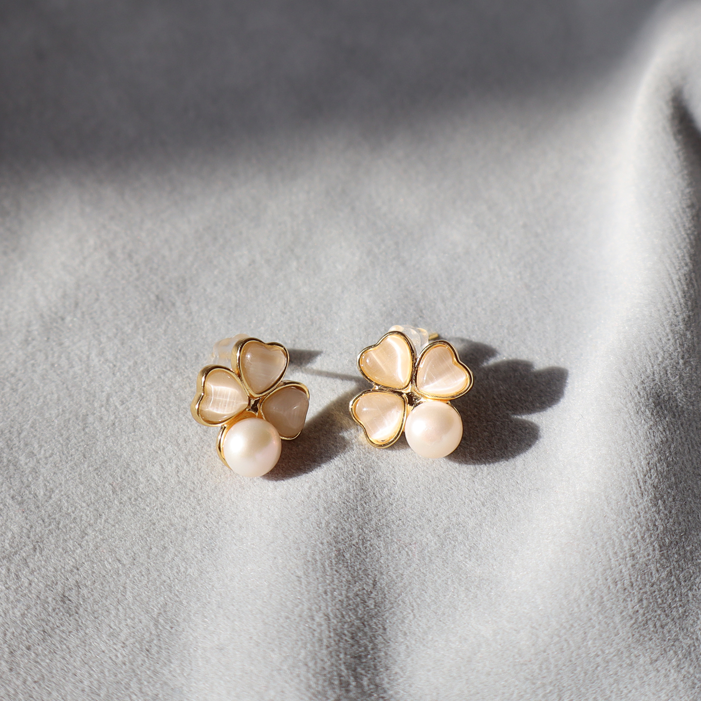 天然淡水珍珠贝母四叶草耳环女秋冬2025新款爆款高级感耳坠耳饰A