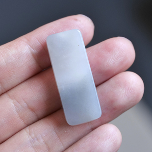 天然和田玉青海料烟青白玉无事牌吊坠挂件生日礼物8z