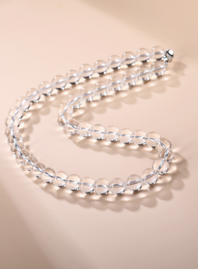 天然双A白水晶多圈项链手链礼物