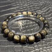 丁页级满月双猫眼金曜石路路通单圈手串10mm