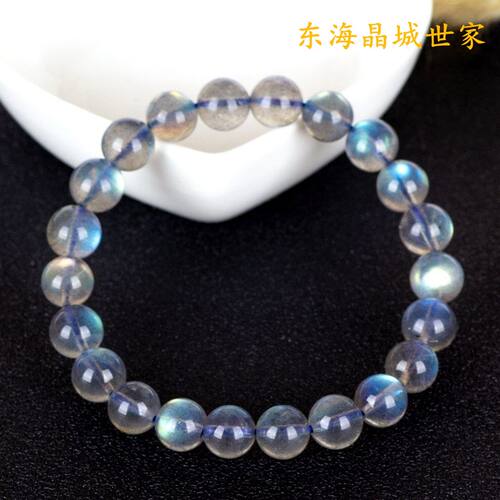 东海晶城世家天然灰月光拉长石