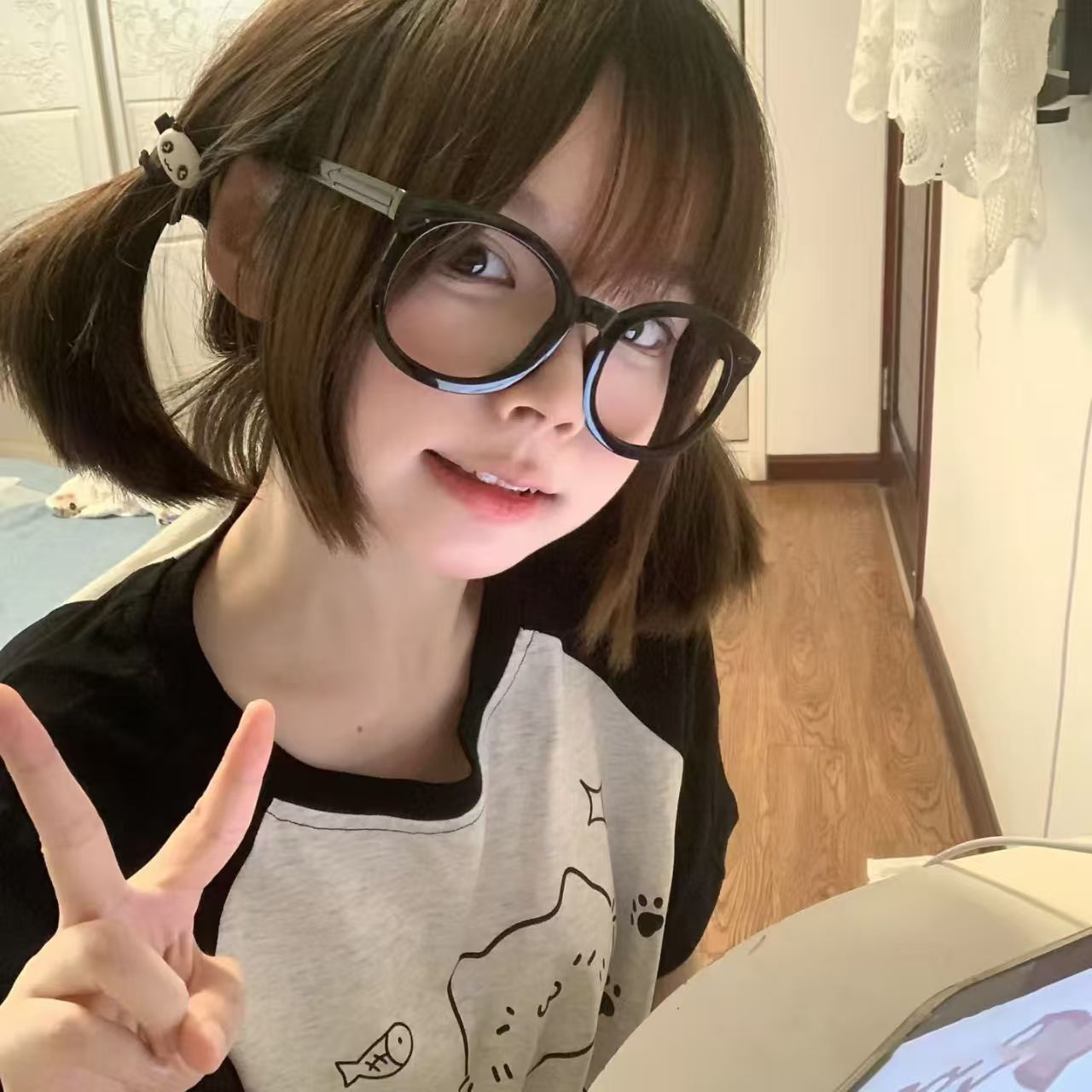 大粗框眼镜框素颜神器近视眼睛架网红同款韩版潮女复古圆形脸黑框