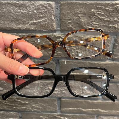 眼镜女复古小方框眼镜框早八素颜