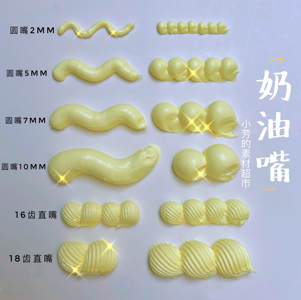 小芳同款裱花袋不锈钢裱花嘴奶油裱花仿真奶油裱花嘴奶油嘴