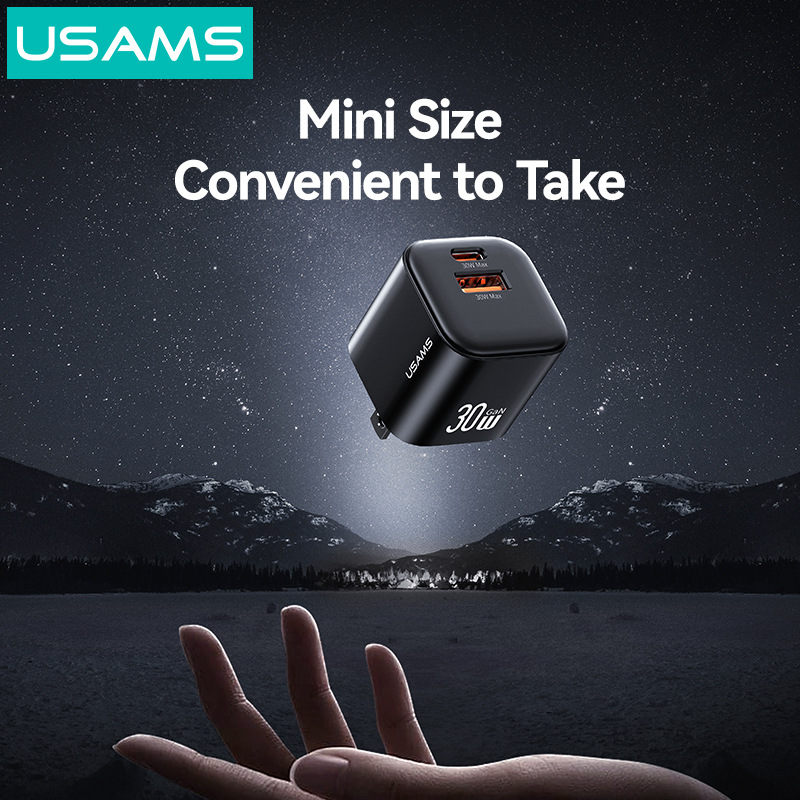 usams快充pd30W氮化镓充电头数据线适用苹果16手机充电器头Type-c