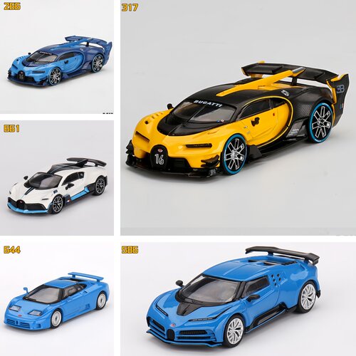 MINIGT  266 317 586 644  661布加迪 Bugatti   1:64合金车模