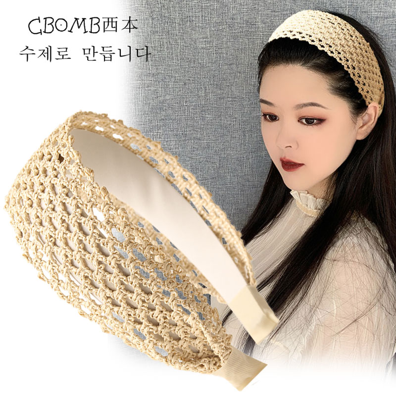 米兰假日编织发箍女夏网红发卡